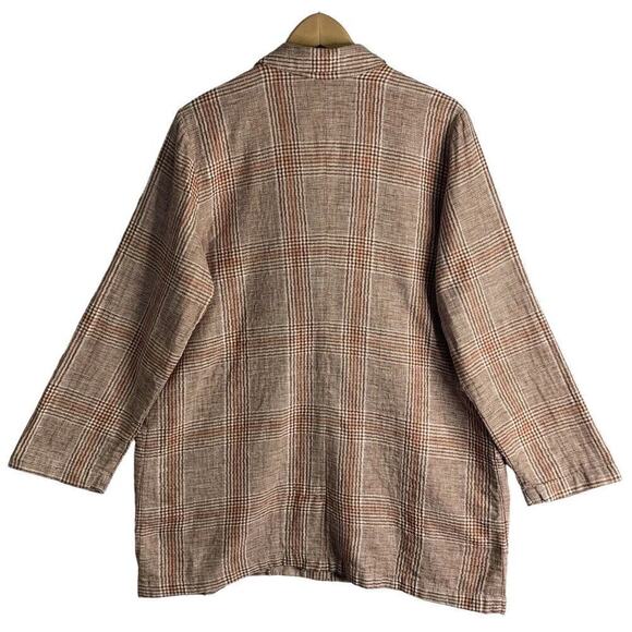 J. JIll Harper Lagenlook Linen Blend Unstructured Blazer Womens Size Large - Picture 13 of 13